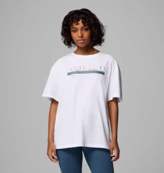 Camiseta oversize con gráfico Rolling Bend™ para mujer