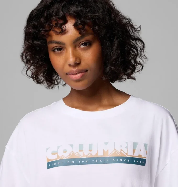 Camiseta oversize con gráfico Rolling Bend™ para mujer