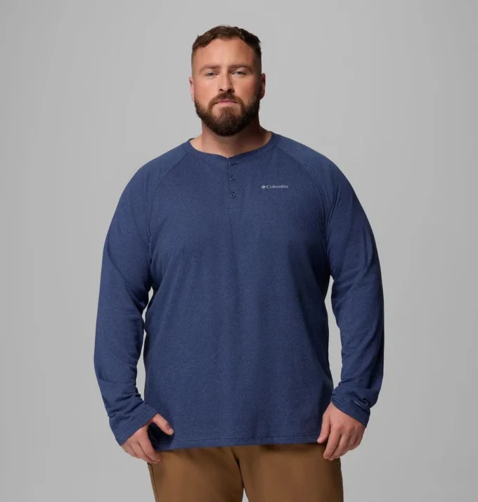 Camiseta Raglan Henley Thistletown Hills™ para hombre – Talla grande Camiseta Raglan Henley Thistletown Hills™ para hombre – Talla grande
