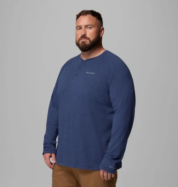 Camiseta Raglan Henley Thistletown Hills™ para hombre – Talla grande Camiseta Raglan Henley Thistletown Hills™ para hombre – Talla grande