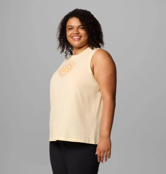 Camiseta sin mangas con estampado Ruby Springs™ para mujer – Tallas grandes