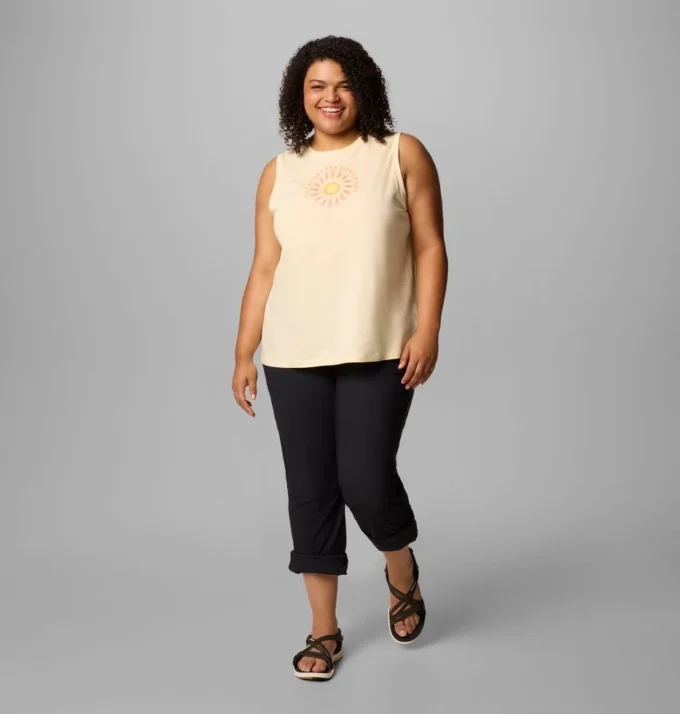 Camiseta sin mangas con estampado Ruby Springs™ para mujer – Tallas grandes