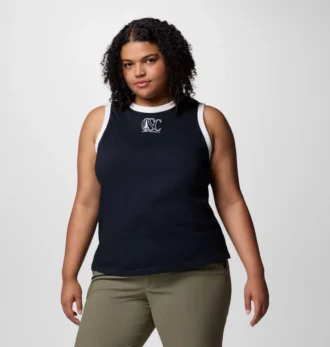 Camiseta sin mangas con gráfico Rolling Bend™ para mujer – Talla grande