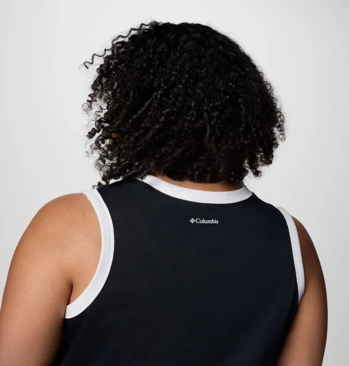 Camiseta sin mangas con gráfico Rolling Bend™ para mujer – Talla grande