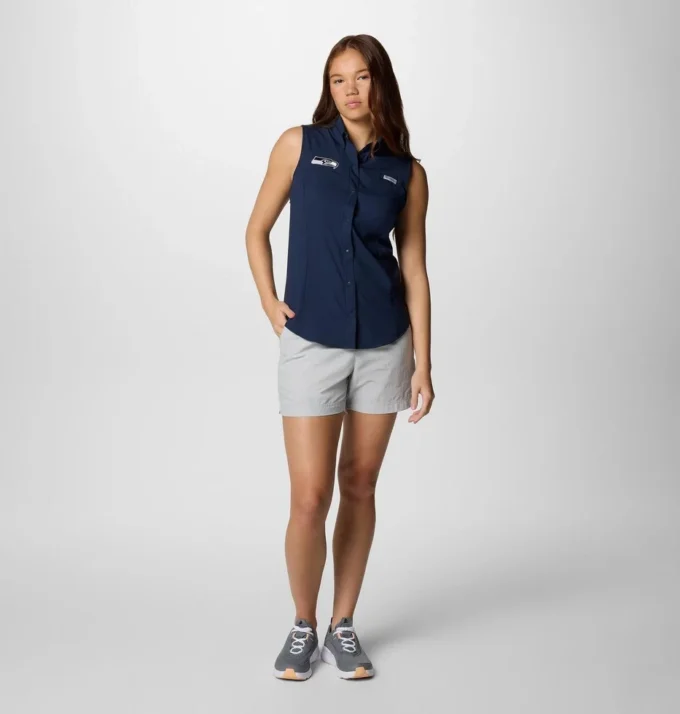 Camiseta sin mangas PFG Tamiami™ para mujer – Seattle Seahawks