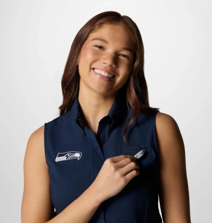 Camiseta sin mangas PFG Tamiami™ para mujer – Seattle Seahawks