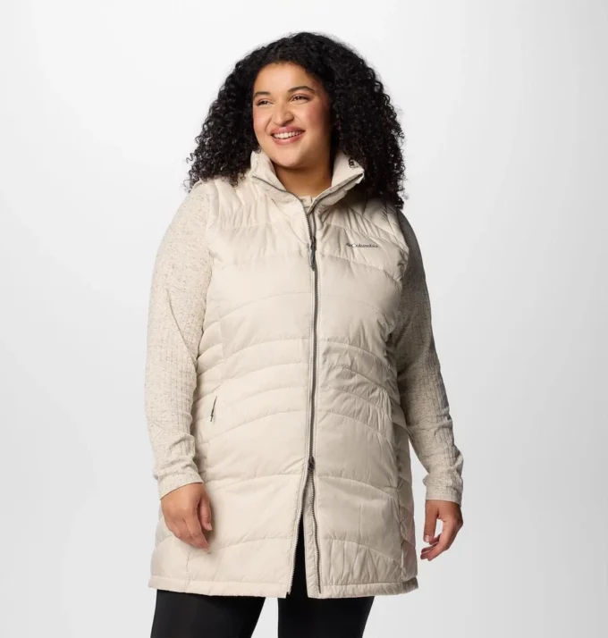 Chaleco largo Karis Gale™ para mujer – Tallas grandes Chaleco largo Karis Gale™ para mujer – Tallas grandes