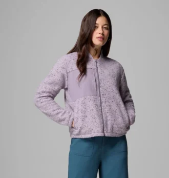 Chaqueta bomber con cremallera completa y forro polar Stellar Path™ para mujer