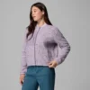 Chaqueta bomber con cremallera completa y forro polar Stellar Path™ para mujer