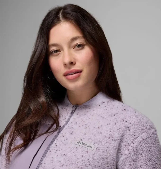 Chaqueta bomber con cremallera completa y forro polar Stellar Path™ para mujer