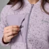 Chaqueta bomber con cremallera completa y forro polar Stellar Path™ para mujer
