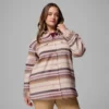Chaqueta camisa azul para mujer Point Creek™ – Tallas grandes