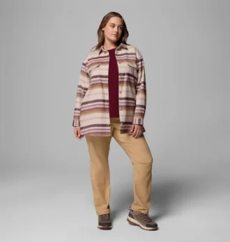 Chaqueta camisa azul para mujer Point Creek™ – Tallas grandes