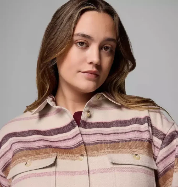 Chaqueta camisa azul para mujer Point Creek™ – Tallas grandes