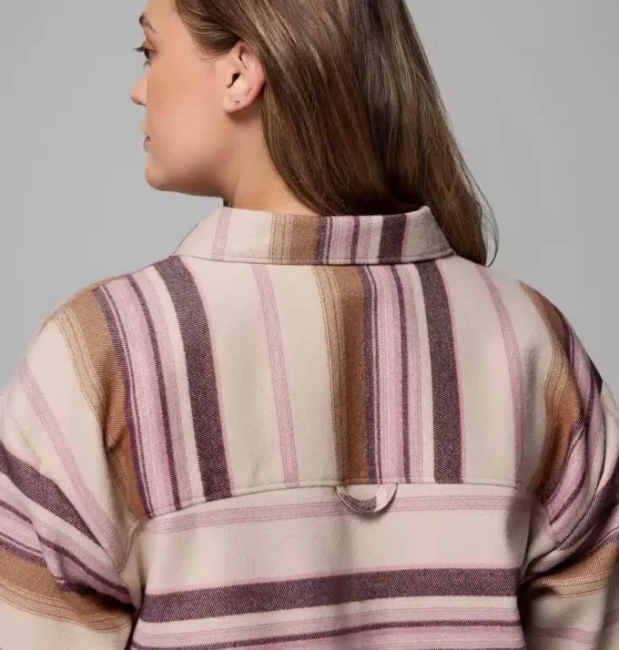 Chaqueta camisa azul para mujer Point Creek™ – Tallas grandes