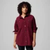 Chaqueta camisa de pana azul Point Creek™ para mujer