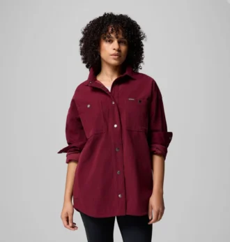 Chaqueta camisa de pana azul Point Creek™ para mujer