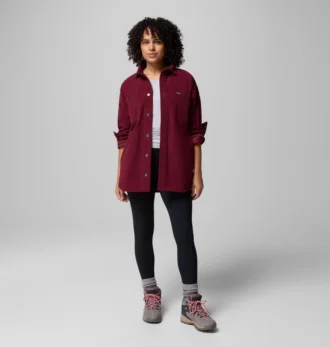 Chaqueta camisa de pana azul Point Creek™ para mujer