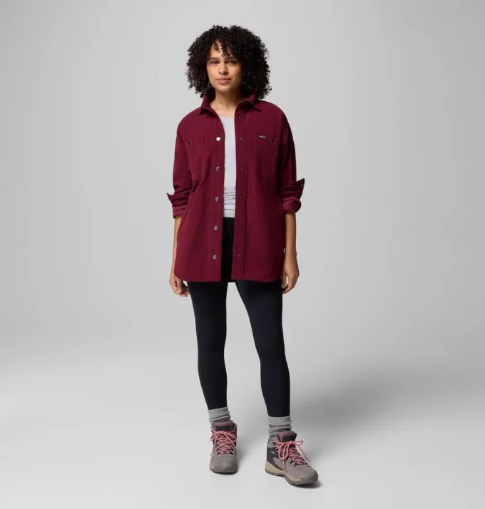 Chaqueta camisa de pana azul Point Creek™ para mujer