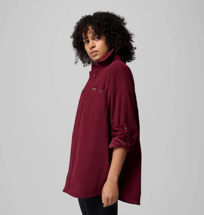 Chaqueta camisa de pana azul Point Creek™ para mujer