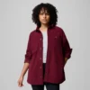 Chaqueta camisa de pana azul Point Creek™ para mujer