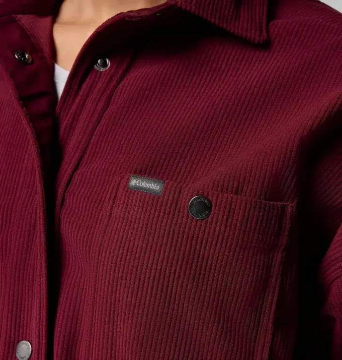 Chaqueta camisa de pana azul Point Creek™ para mujer