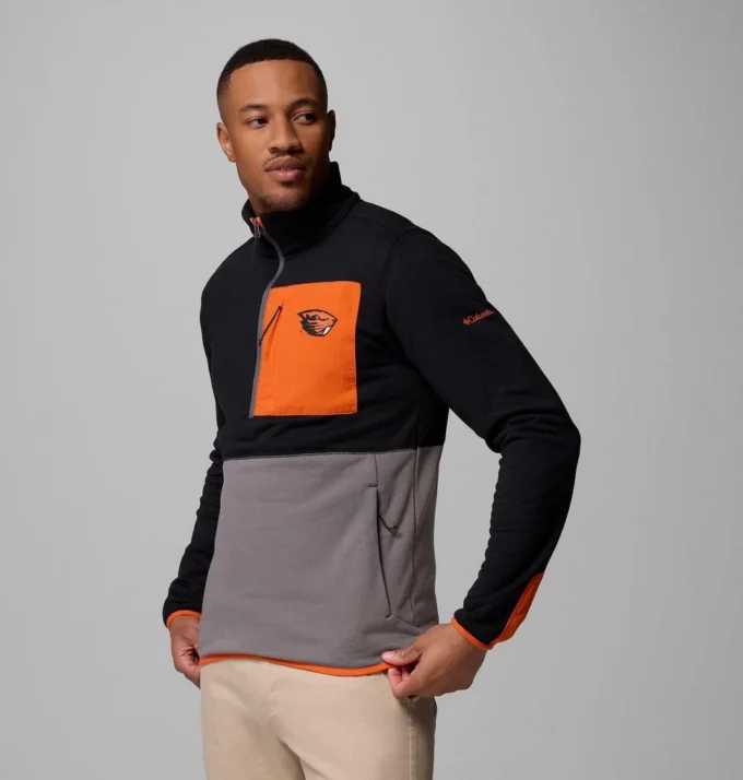 Chaqueta Columbia Hike™ Half Zip para hombre, estilo universitario, de la Universidad Estatal de Oregón.