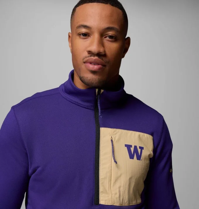 Chaqueta Columbia Hike™ Half Zip para hombre universitario – Washington