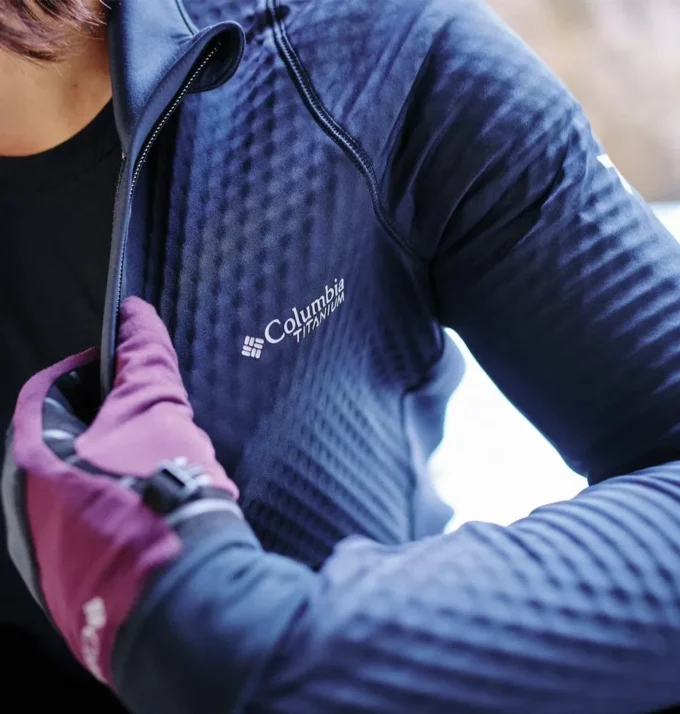 Chaqueta con cremallera completa Crystal Leaf™ Omni-Heat™ Helix para mujer
