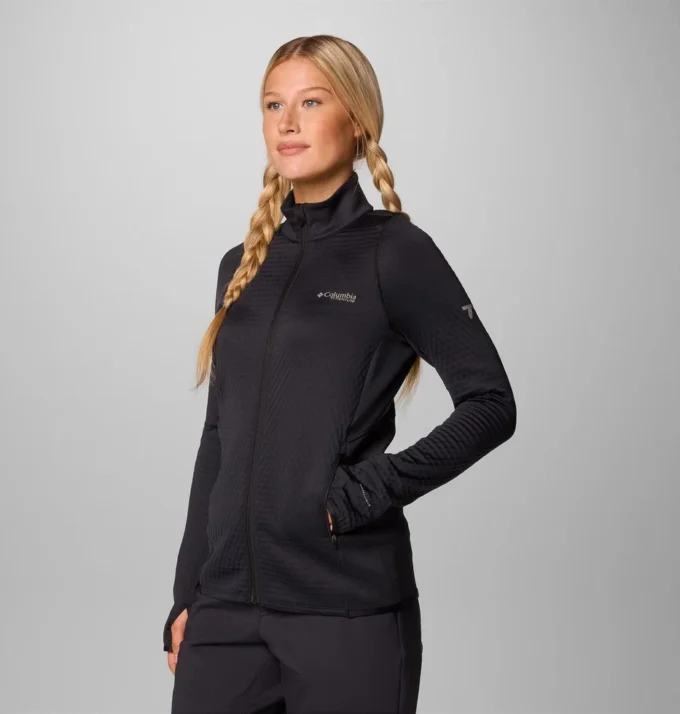Chaqueta con cremallera completa Crystal Leaf™ Omni-Heat™ Helix para mujer