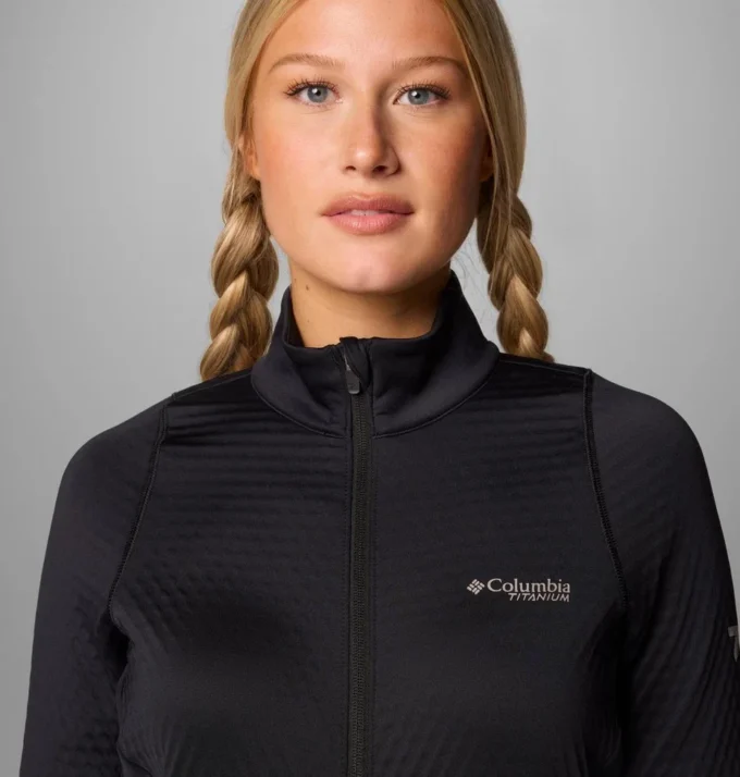 Chaqueta con cremallera completa Crystal Leaf™ Omni-Heat™ Helix para mujer