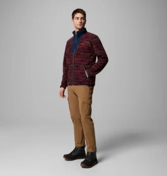 Chaqueta con cremallera completa estampada Sequoia Grove™ para hombre – Tall