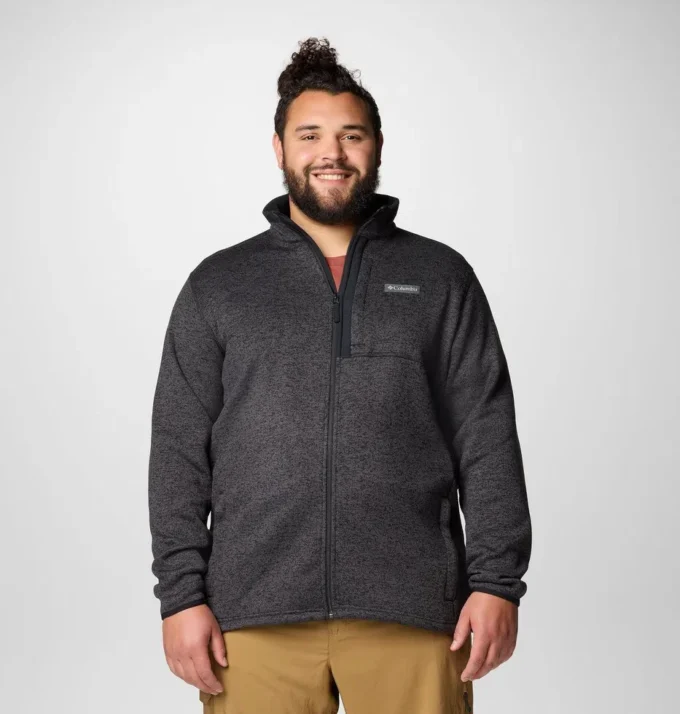 Chaqueta con cremallera completa Sweater Weather™ para hombre – Talla grande Chaqueta con cremallera completa Sweater Weather™ para hombre – Talla grande