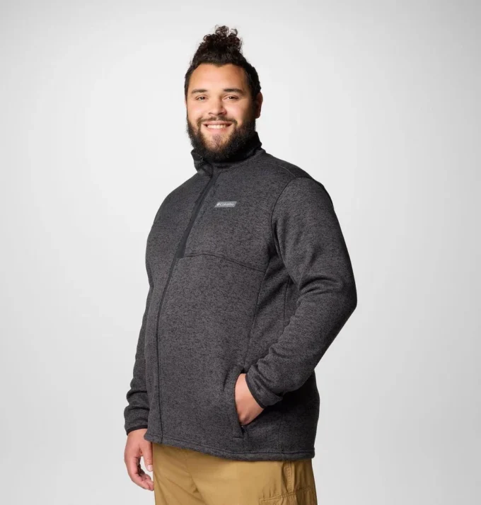Chaqueta con cremallera completa Sweater Weather™ para hombre – Talla grande Chaqueta con cremallera completa Sweater Weather™ para hombre – Talla grande