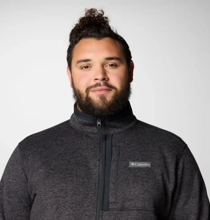 Chaqueta con cremallera completa Sweater Weather™ para hombre – Talla grande Chaqueta con cremallera completa Sweater Weather™ para hombre – Talla grande
