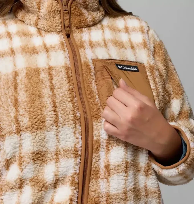 Chaqueta con cremallera completa y estampado West Bend™ para mujer – Tallas grandes Chaqueta con cremallera completa y estampado West Bend™ para mujer – Tallas grandes