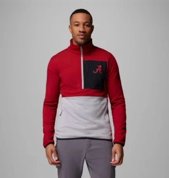 Chaqueta con media cremallera Columbia Hike™ para hombre, estilo universitario, Alabama