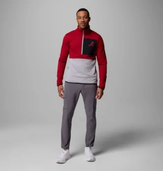 Chaqueta con media cremallera Columbia Hike™ para hombre, estilo universitario, Alabama