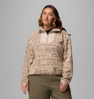 Chaqueta con medio cremallera y estampado Sequoia Grove™ para mujer – Talla grande Chaqueta con medio cremallera y estampado Sequoia Grove™ para mujer – Talla grande