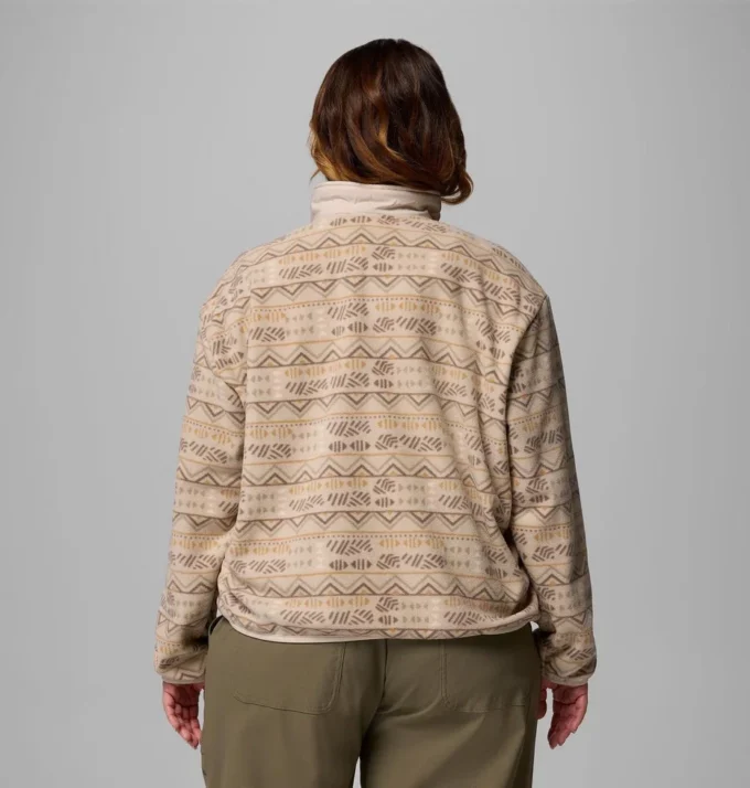 Chaqueta con medio cremallera y estampado Sequoia Grove™ para mujer – Talla grande