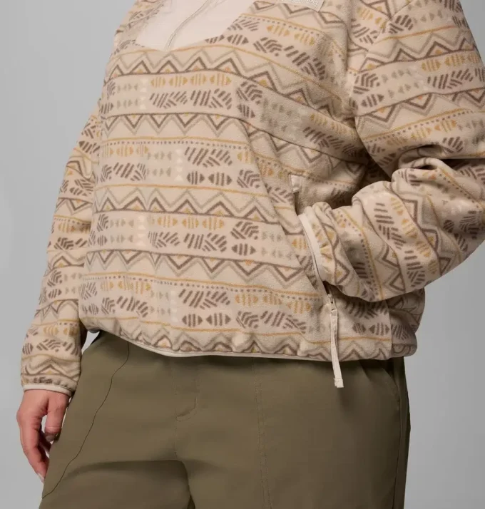Chaqueta con medio cremallera y estampado Sequoia Grove™ para mujer – Talla grande