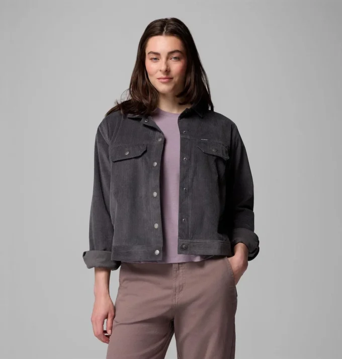 Chaqueta corta de pana azul Point Creek™ para mujer