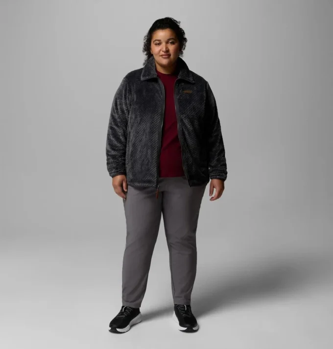 Chaqueta de forro polar con cremallera completa Fire Side™ II Sherpa para mujer – Tallas grandes