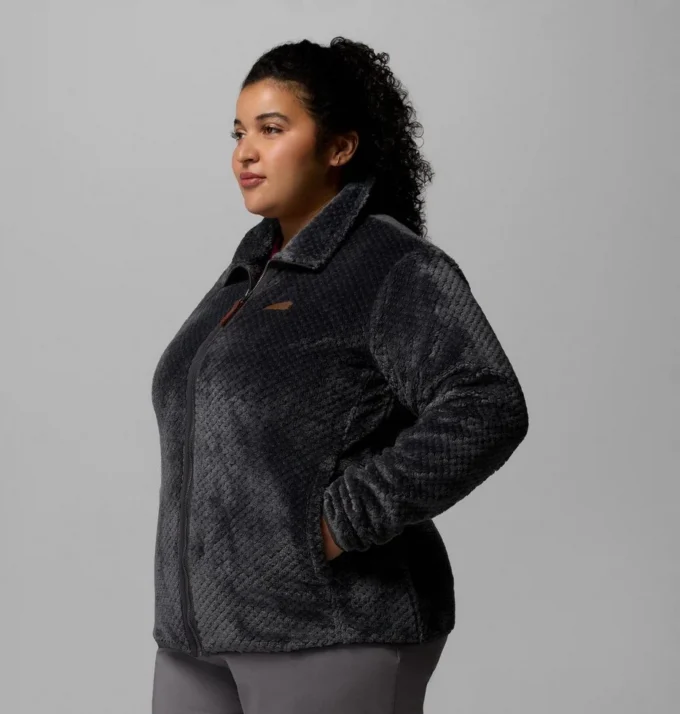 Chaqueta de forro polar con cremallera completa Fire Side™ II Sherpa para mujer – Tallas grandes