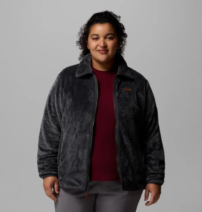 Chaqueta de forro polar con cremallera completa Fire Side™ II Sherpa para mujer – Tallas grandes