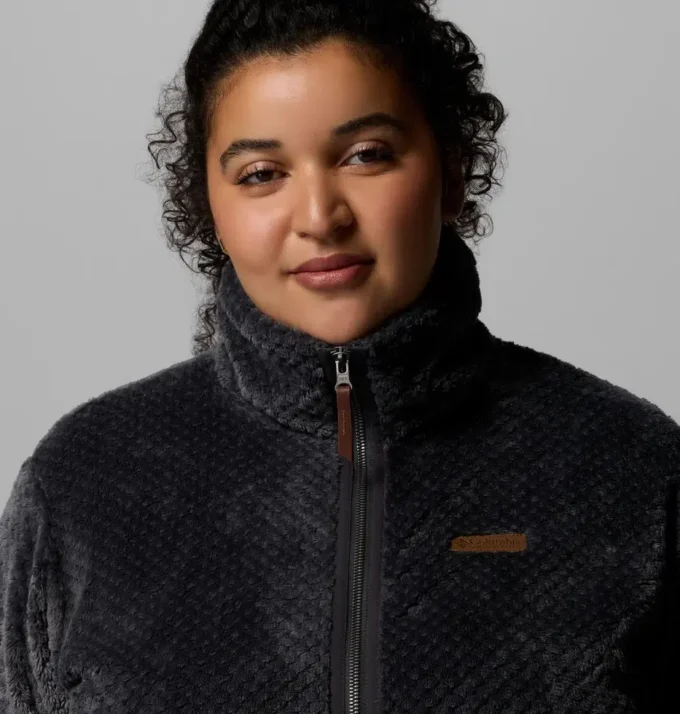 Chaqueta de forro polar con cremallera completa Fire Side™ II Sherpa para mujer – Tallas grandes