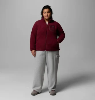 Chaqueta de forro polar con cremallera completa II West Bend™ para mujer – Talla grande