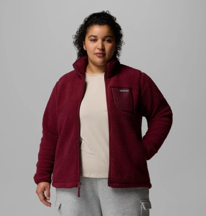 Chaqueta de forro polar con cremallera completa II West Bend™ para mujer – Talla grande