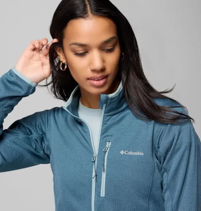 Chaqueta de forro polar con cremallera completa Women Essential Hike™ Grid