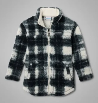 Chaqueta de forro polar con cremallera completa y estampado West Bend™ para niña